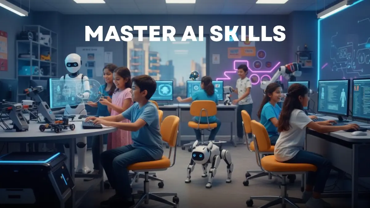 Kids learning AI with Clapingo